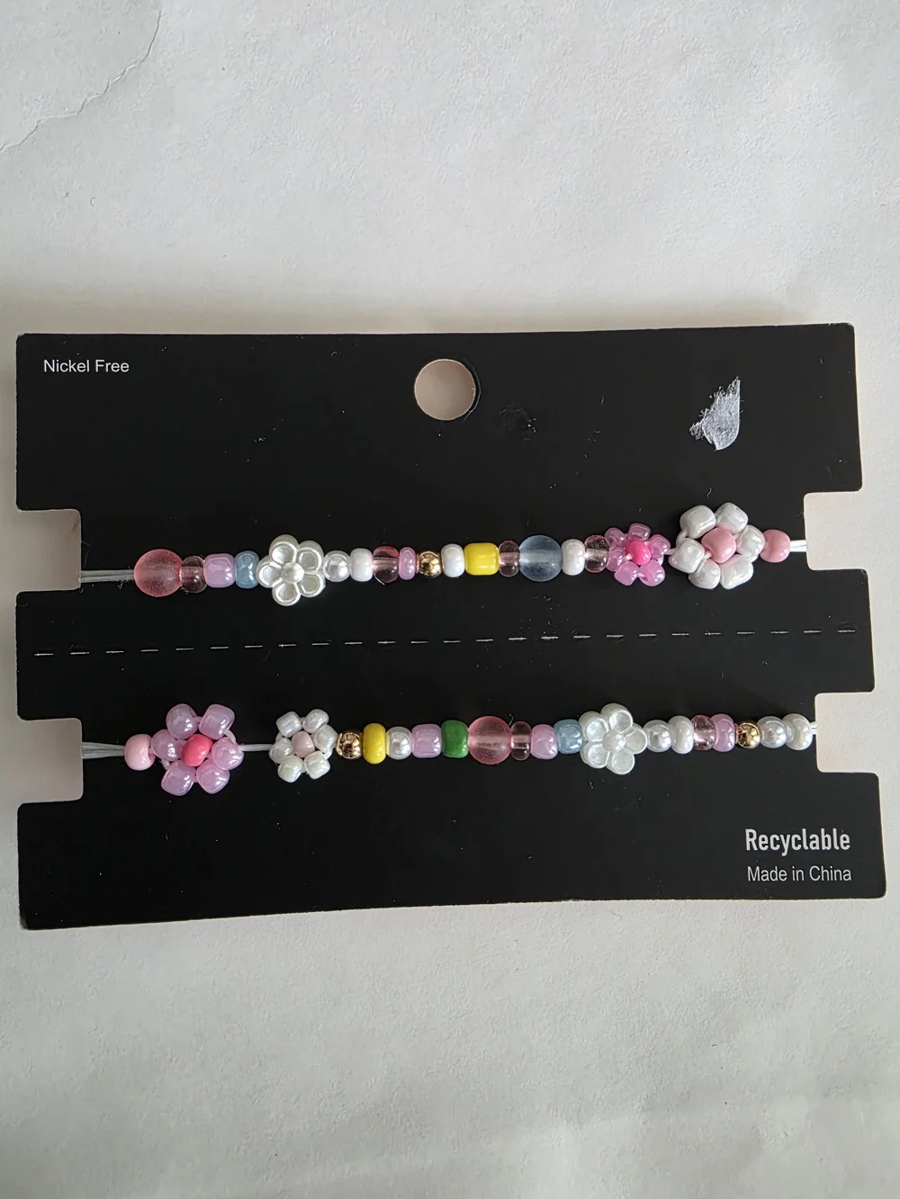 Thorn & Fable Kids Pink 'Boo Bees' Beaded Bracelet Set